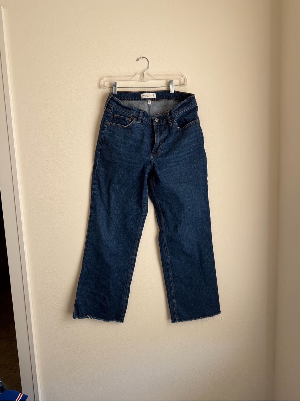 Abercrombie & Fitch Curve Love Low Rise Deep Indigo Straight-Leg Women's Jeans